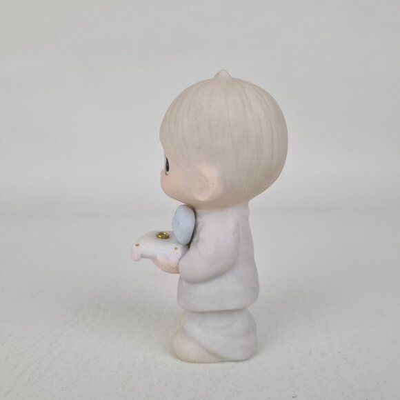 Precious Moments E-2833 "Ring Bearer" Retired Figurine Vntg +2 Ornaments - Picture 2 of 7